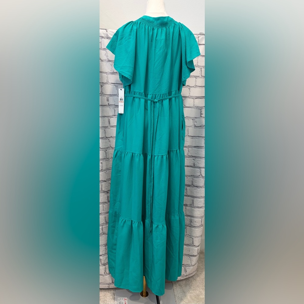 Calvin Klein:12 Women Emerald Green Dress Pockets - Picture 2 of 13